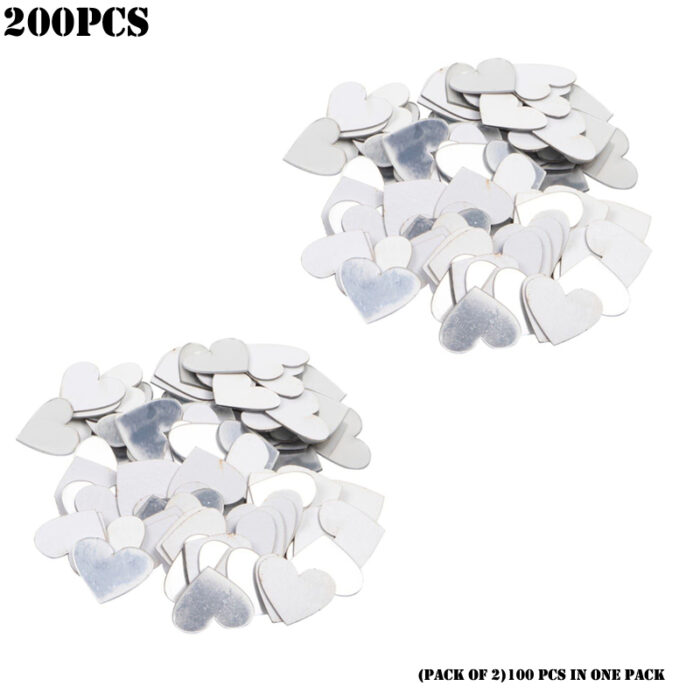 200 Pieces Mini 3D Heart-Shaped Acrylic Mirror Wall Stickers For Decorative Home Enhancement - Image 6