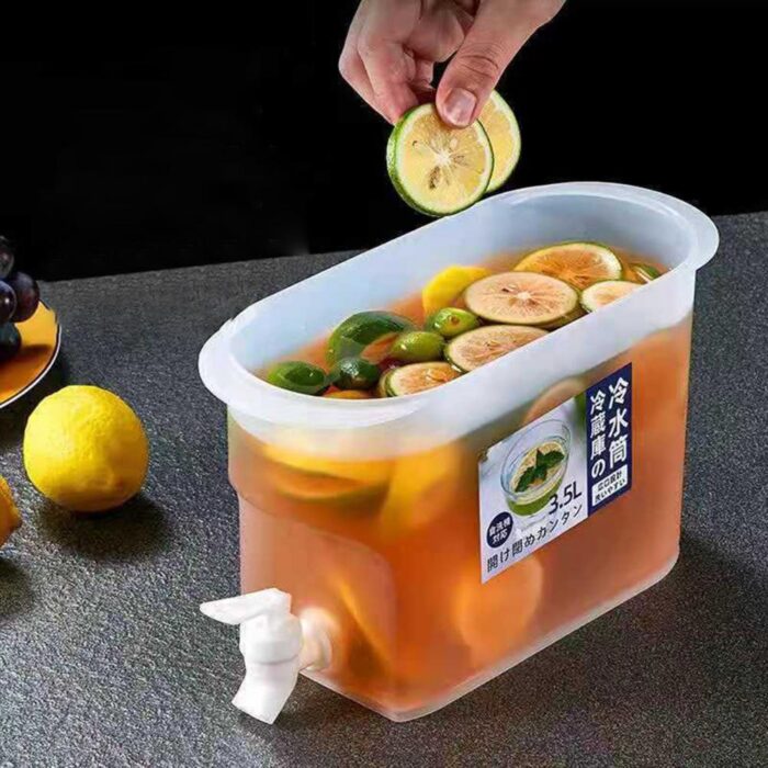 3.5L Water Jug With Faucet Lemon Juice Jug Kitchen Drinkware Kettle Pot Heat Resistant - Image 6