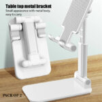 Pack Of 2 Portable Desktop Folding Lifting Bracket Mobile Phone Stand Desk Mounts For Phones - Image 7