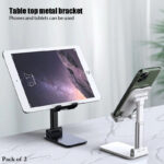 Pack Of 2 Portable Desktop Folding Lifting Bracket Mobile Phone Stand Desk Mounts For Phones - Image 8