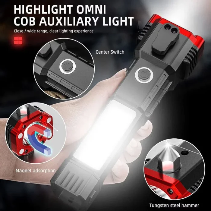 Versatile High-Power LED Flashlight: Rechargeable and Multifunctional for Your Lighting Needs - Image 1