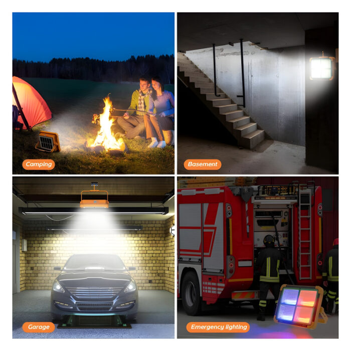 X8 Multifunctional Portable 1000W Solar LED Street Light High-Quality Rechargeable Off-Grid Private Lighting Solution - Image 11