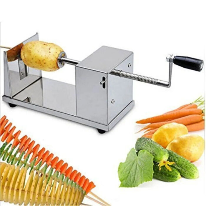 High-Quality Stainless Steel Manual Operation Potato Spiral Cutter Machine - Image 7