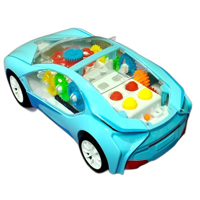 Futuristic Designed Remote-Controlled Toy Car With LED Light Gear Rotation - Image 4