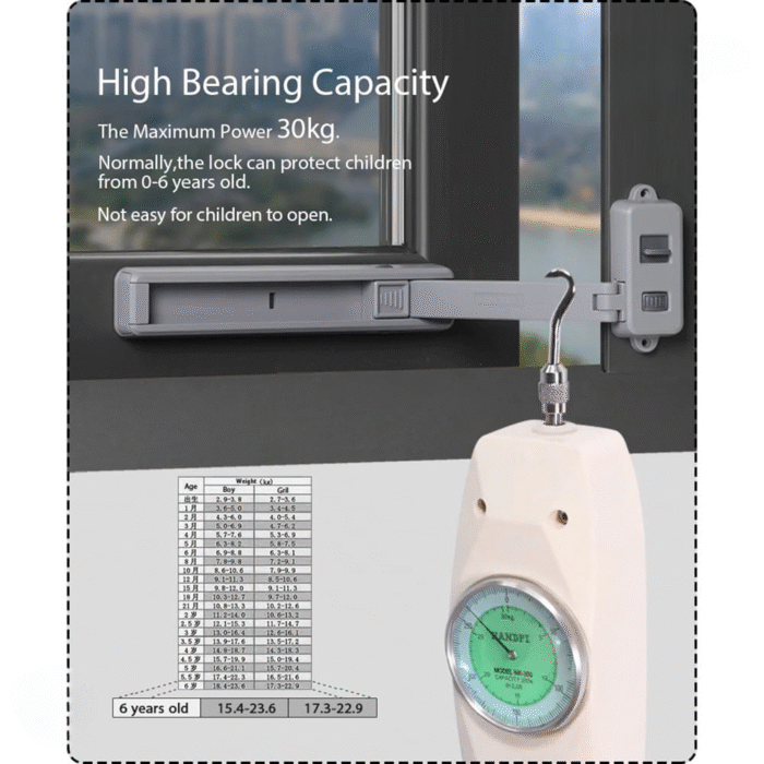 Window restrictor Window Lock Children Protection Window Restrictor ABS Child Safety Window Stopper Falling Prevention Locks Limiter - Image 2
