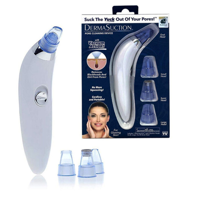 DermaSuction Vacuum Pore Cleaning Device With 4 Interchangeable Suction Heads - Image 1