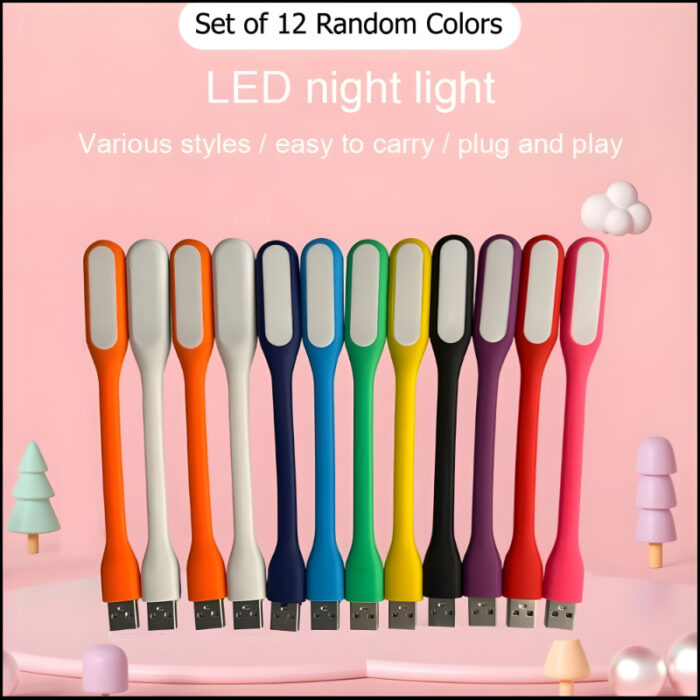12Pcs Mini Portable USB LED Light Lamp For Power Bank Computer Notebook Laptop Reading - Image 1