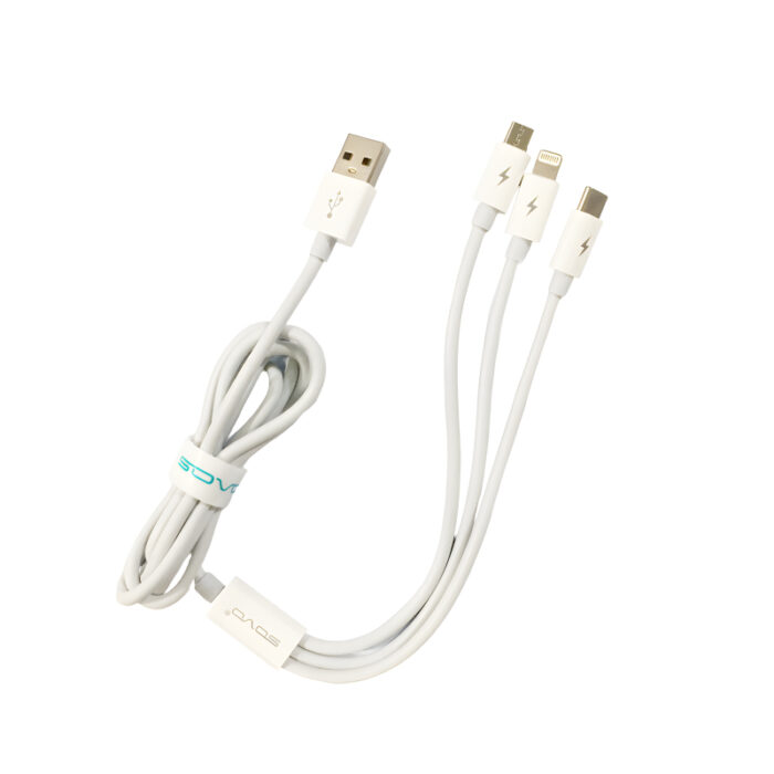 SOVO SC-301 High Quality 3.4A Fast Charge 3-In-1 USB Cable - Image 4
