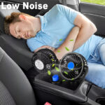 F30 Dual-Headed 360° Rotating Car Fan with Low Noise & Adjustable Airflow - Image 10