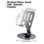 2 Pcs 360° Rotatable Metal Phone & Tablet Stands, Adjustable Foldable and Durable Desktop Holders - Image 16
