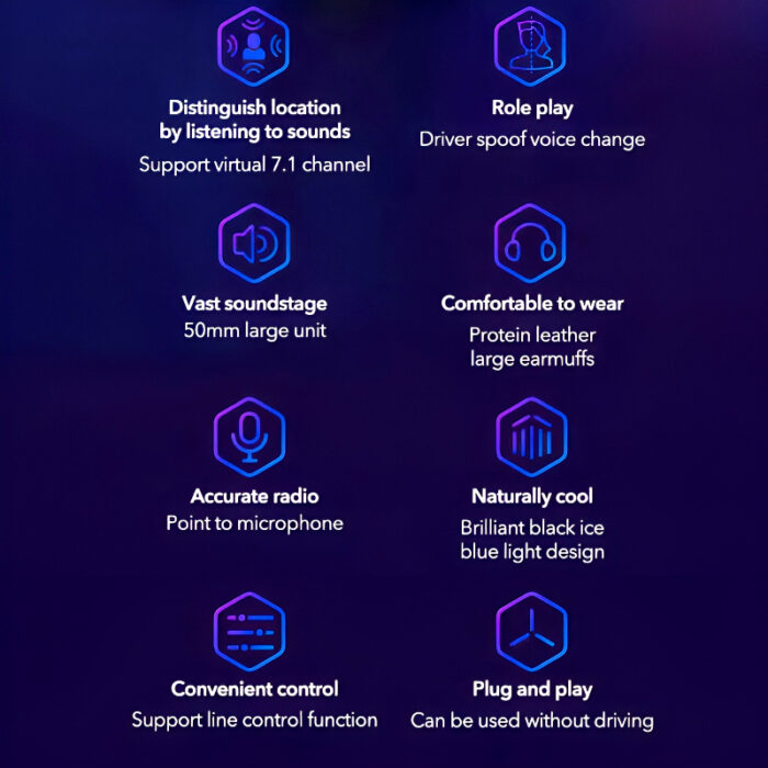 GH601 Machenike 7.1 Surround Sound RGB Gaming Wired USB Headset with Noise-Canceling Microphone, 50mm Drivers, Mute Option, and Software Support - Image 14