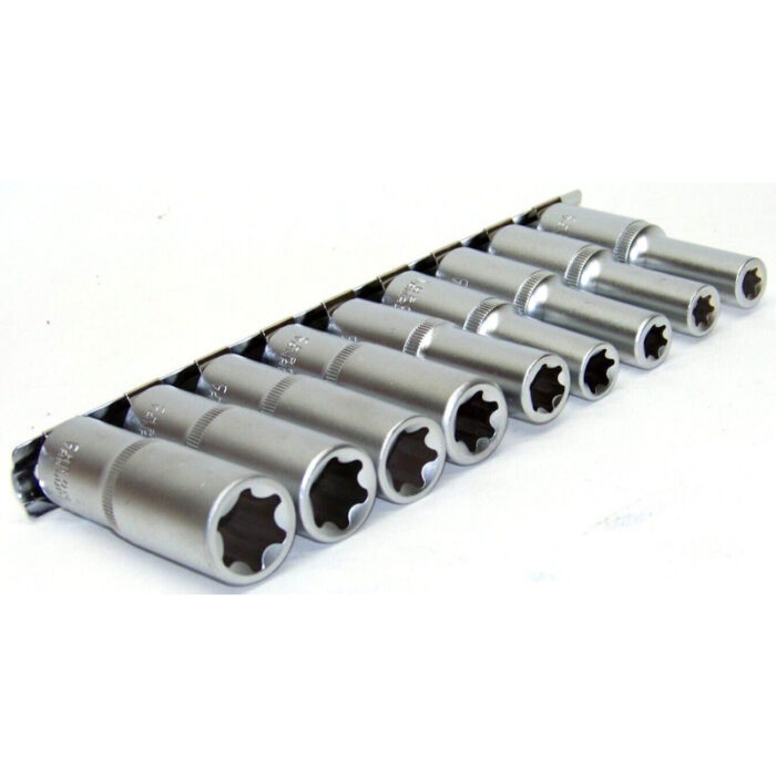 9 PCs Deep E Torx Star Female Bit Socket Set 1/2" Drive E10 -E24 - Image 8