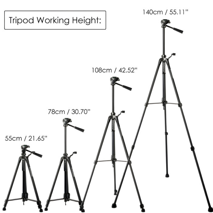 T-3520 Multi-Functional Professional Portable Tripod Stand For Mobile Phones, DSLR Cameras And Video Camcorders - Image 8