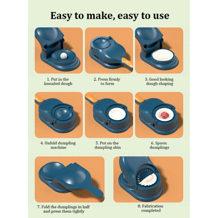 Multifunctional Manual Press 2-In-1 Dumpling Maker Set For Easy Homemade Dumplings - Image 10