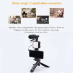 Multifunctional Professional Vlogging Kit With Tripod LED Video Light Microphone And Phone Holder - Image 8