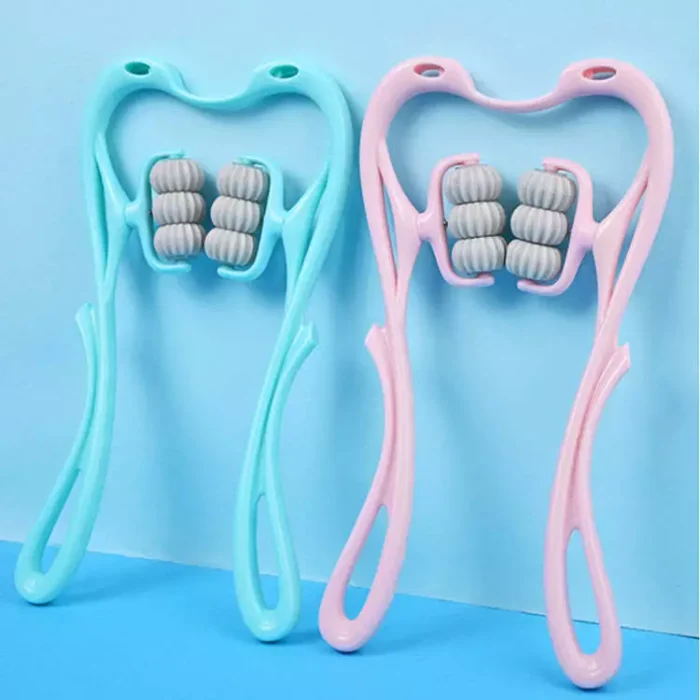 Manual Neck Massager For Cervical pain, deep Tissue | Handheld Massager Tool for Legs Waist Neck and Shoulder (Random color) - Image 21