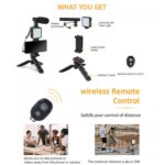 Multifunctional Professional Vlogging Kit With Tripod LED Video Light Microphone And Phone Holder - Image 9
