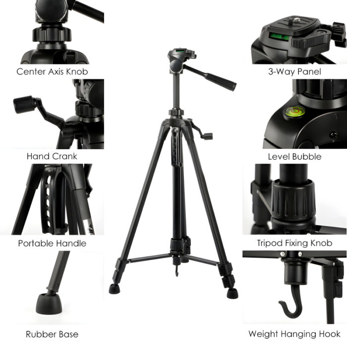 T-3520 Multi-Functional Professional Portable Tripod Stand For Mobile Phones, DSLR Cameras And Video Camcorders - Image 10