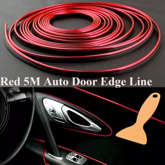 5M Cars Auto Accessories Dashboard Car Styling Interior Decoration Strips Moulding Trim (red color) - Image 1