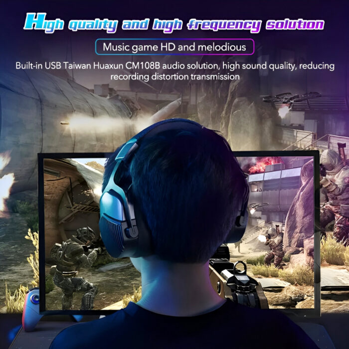 GH601 Machenike 7.1 Surround Sound RGB Gaming Wired USB Headset with Noise-Canceling Microphone, 50mm Drivers, Mute Option, and Software Support - Image 11