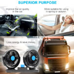 F30 Dual-Headed 360° Rotating Car Fan with Low Noise & Adjustable Airflow - Image 15