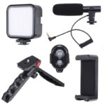 Multifunctional Professional Vlogging Kit With Tripod LED Video Light Microphone And Phone Holder - Image 12