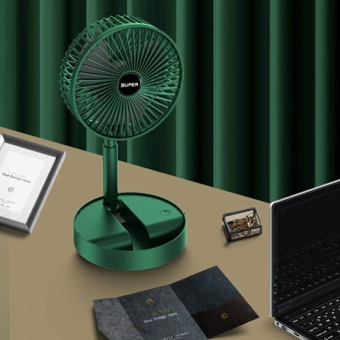 s-l960-1.jpg Portable Rechargeable Telescopic Folding Fan | USB Foldable | Table Desk Fan | Telescopic Design Floor | 3 Speeds Rechargeable, Foldable, Adjustable height Fan(random color ) - Image 1