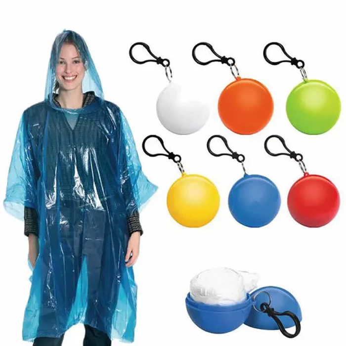 Portable Raincoat Ball Disposable Raincoats Waterproof Transparent Rain Cover Emergency Coat - Image 1