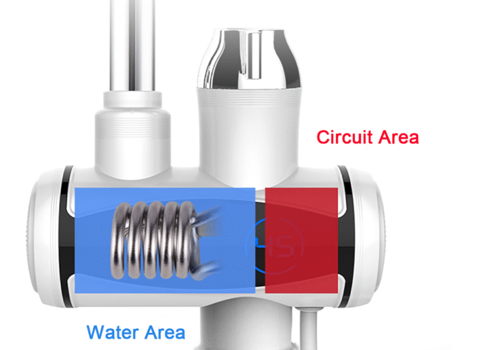 Electric Instant Hot Water Faucet With Shower Head LED Temperature Display Tankless For Kitchen Shower - Image 3