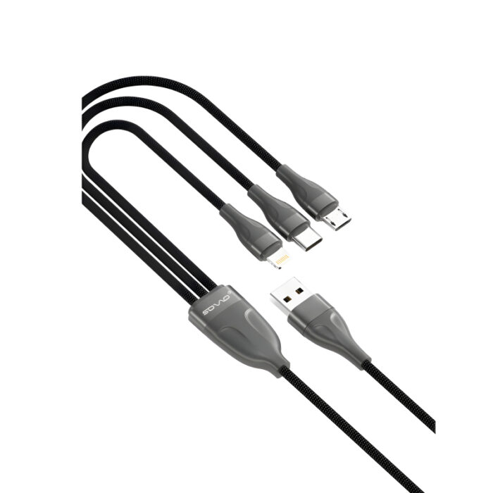 SOVO SC-117 High-Quality 65W 3-In-1 USB Cable - Image 6