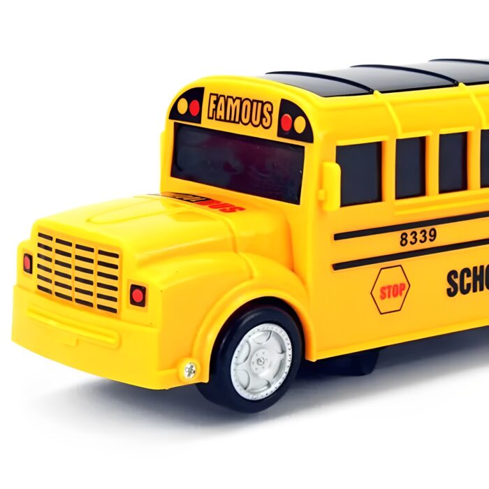 Bump & Go Battery Operated School Bus Toy With Light And Music - Image 8