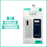 Sovo X17 10000mAh Capacity Power Bank With Built-In 3 Cables And LED Flashlight