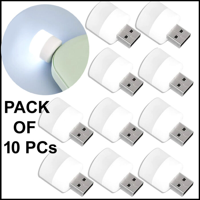 Pack of 10 Mini USB LED Night Lights – Compact Plug-in Lamps for Bedroom, Office, and Travel - Image 16