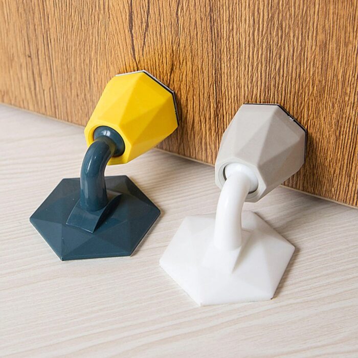 Pack Of Two Anti-Collision Silicone Floor Suction Door Stopper Protector Home Door Silent Wall Protection - Image 1