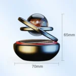 Solar Car Air Freshener Rotating Double-Ring For Car Dashboard, Aesthetic Car Decor | Best Quality ( Random Color ) - Image 3