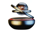 Solar Car Air Freshener Rotating Double-Ring For Car Dashboard, Aesthetic Car Decor | Best Quality ( Random Color ) - Image 2