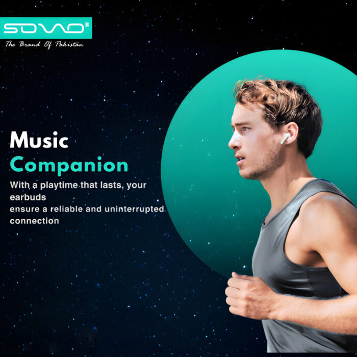 SOVO SBT-907 Heavy Bass Wireless Headset With ENC Support Musical Pods For Enhanced Audio Experience - Image 5