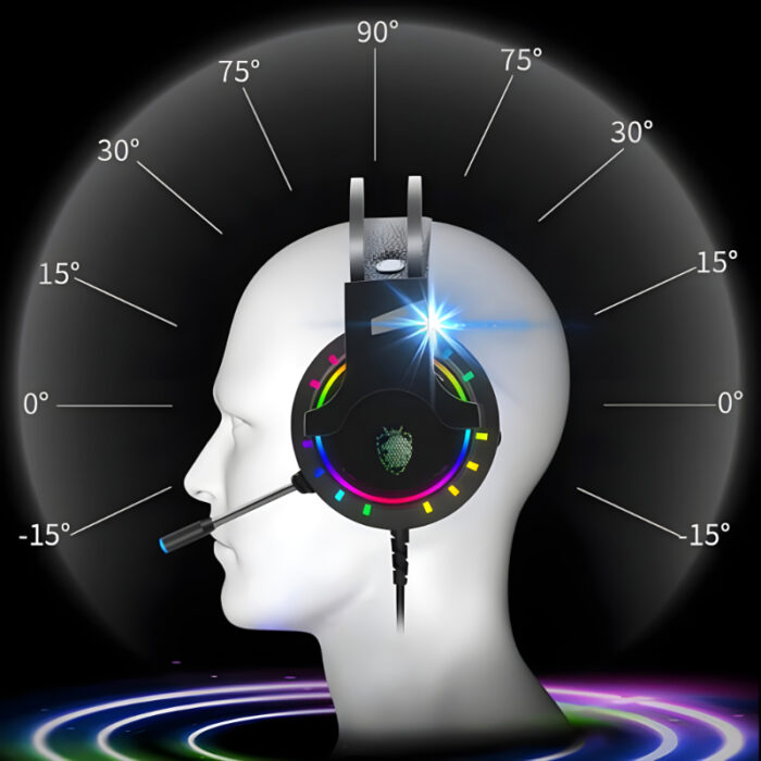 K3 Super Bass Comfortable Wear E-Sports RGB Gaming Wired Headset - Image 9