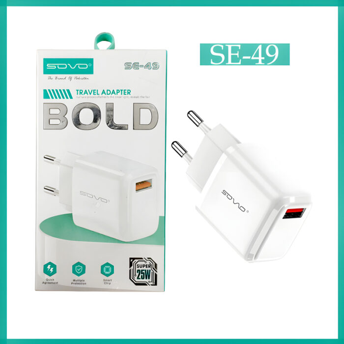 SOVO SE-49 BOLD High-Quality 25W Travel Adapter - Image 1