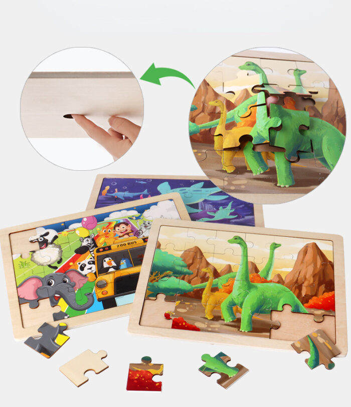 24 PCS Wooden Educational Puzzle Toy For Early Learning - Image 9