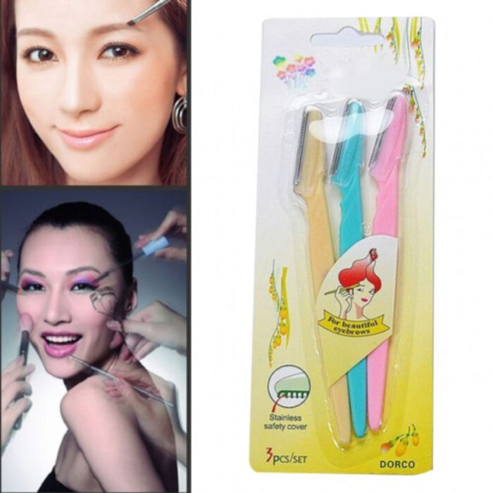 Set Of 5 Packs Each Containing 3 Portable Tinkle Eyebrow Trimmer Hair Remover Razors - Image 2