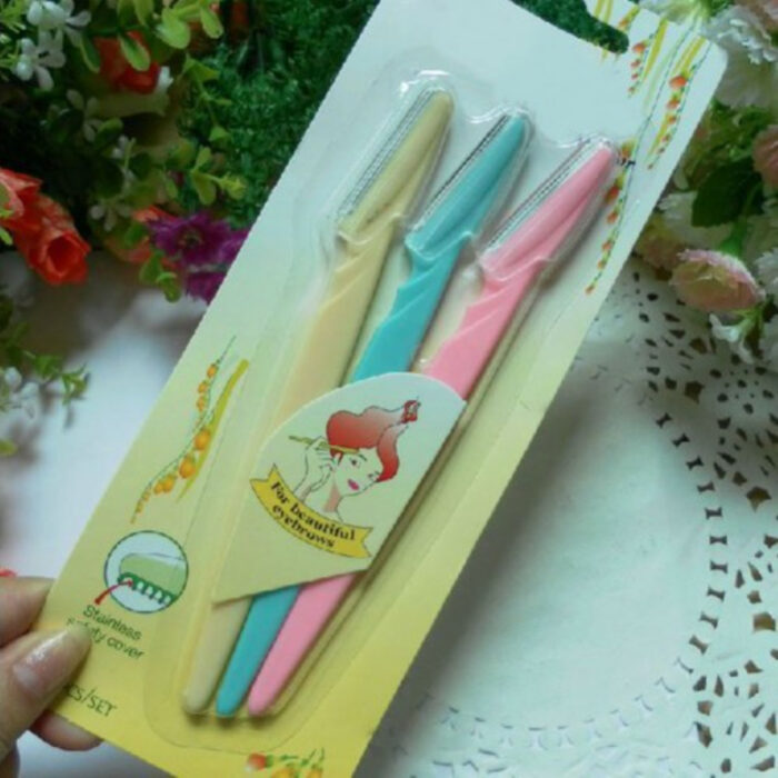Set Of 5 Packs Each Containing 3 Portable Tinkle Eyebrow Trimmer Hair Remover Razors - Image 3