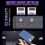 Audionic Spark Pro S-220 Mini 20000mAh 22.5W PD Super-Fast Charging QC 3.0 Power Bank - Image 7