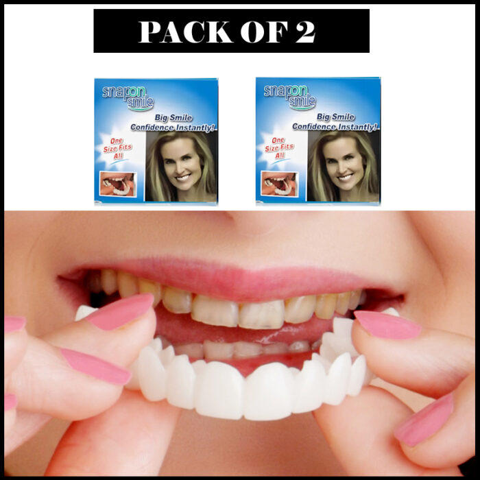 Pack Of 2 Pairs Snap-On Smile Custom Fit Perfect Smile Veneers In 3 Easy Steps - Image 2