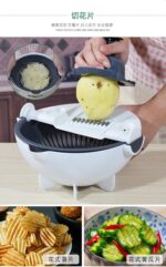 5pcs Multi-Function Vegetable Potato Slicing Shredding Machine Washing Household Grater Draining Basket - Image 6