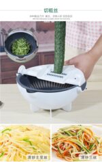 5pcs Multi-Function Vegetable Potato Slicing Shredding Machine Washing Household Grater Draining Basket - Image 7