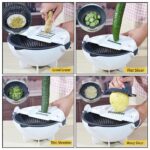 5pcs Multi-Function Vegetable Potato Slicing Shredding Machine Washing Household Grater Draining Basket - Image 4