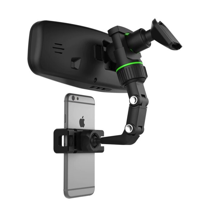 Universal Car Mobile Support 360° Car Rearview Mirror Mount Phone Holder Clip - Image 1