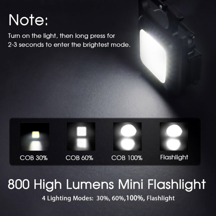 Pack of 2 Portable Multifunctional Super Bright COB Rechargeable Keychain Lights - Image 14