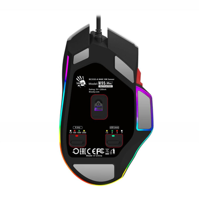 W95 Max Naraka 12000 CPI Ultra Core 3 & 4 Activated Extra Fire RGB Gaming Wired Mouse - Image 6